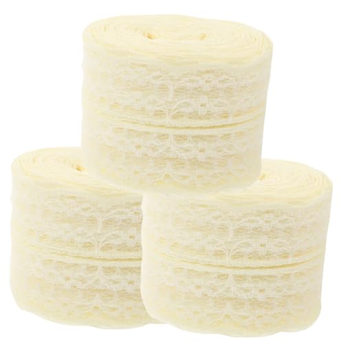 DECORNIJIA 3 Rollen Lace Trim Nichtelastische Spitzenborte für DIY Vintage Stoff für Hochzeiten Geburtstagsdeko Bastelprojekte Packung für Kleidung und Accessoires DECORNIJIA 3 Rollen Lace Trim Nichtelastische Spitzenborte für DIY Vintage Stoff für Hochzeiten Geburtstagsdeko Bastelprojekte Packung für Kleidung und Accessoires von DECORNIJIA