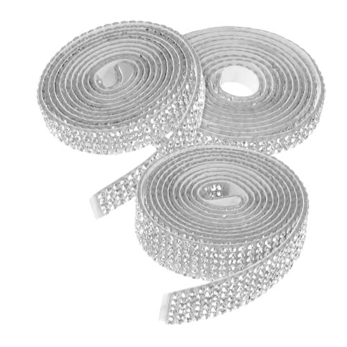 DECORNIJIA 3 Rollen Selbstklebendes Strassband und Reihig Weißer Glitzerstreifen für DIY Kleidung Schuhe Taschen Dekoration Rhinestone Tape zum Aufkleben und Basteln DECORNIJIA 3 Rollen Selbstklebendes Strassband und Reihig Weißer Glitzerstreifen für DIY Kleidung Schuhe Taschen Dekoration Rhinestone Tape zum Aufkleben und Basteln von DECORNIJIA