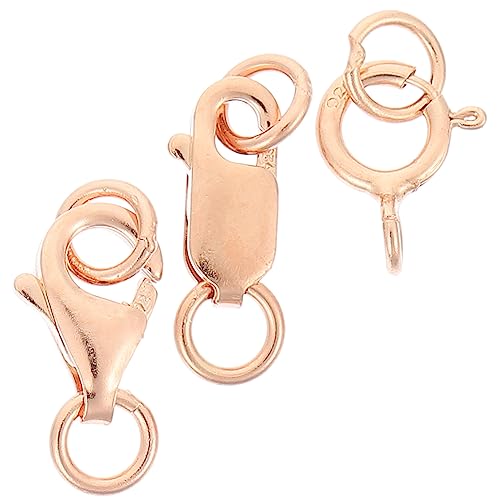DECORNIJIA 3 Stück Hummerschere Stapler Schwenken Edelstein Schmuck Verschluss Doppelt Armbänder Bandendklemmen, Karabinerverschlüsse Reifen Schließe Herstellung Haken Ring Silber- Rose Gold DECORNIJIA 3 Stück Hummerschere Stapler Schwenken Edelstein Schmuck Verschluss Doppelt Armbänder Bandendklemmen, Karabinerverschlüsse Reifen Schließe Herstellung Haken Ring Silber- Rose Gold von DECORNIJIA
