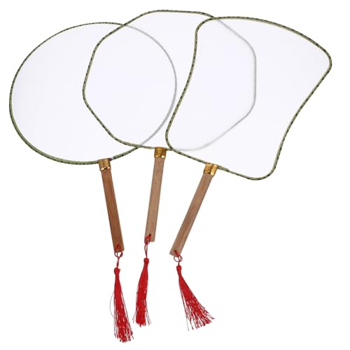 DECORNIJIA 3 Stück Malfächer Holzgriff Blanko Diy Fächer zum Bemalen Kreativer Party Fan für Kunsthandwerk und DECORNIJIA 3 Stück Malfächer Holzgriff Blanko Diy Fächer zum Bemalen Kreativer Party Fan für Kunsthandwerk und von DECORNIJIA