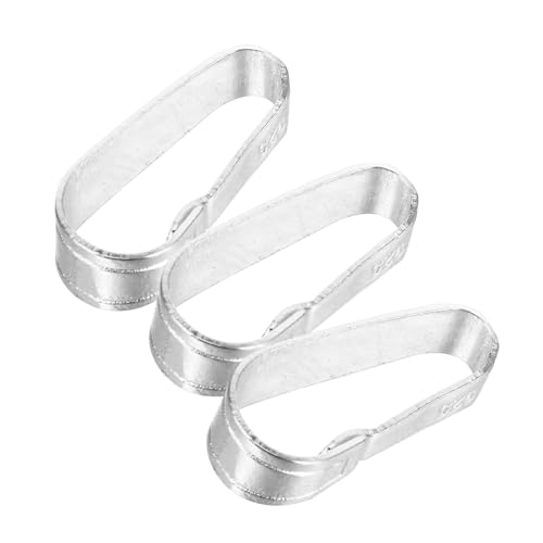 DECORNIJIA 3 Stück Silberne Quetschverschlüsse für Schmuckherstellung Anhängerschlaufen für und Armbänder Vielseitige Clips für DIY Projekte und Handwerk von DECORNIJIA