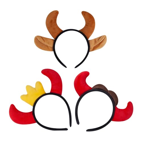 DECORNIJIA 3 Stück Teiliges Halloween Haarreif mit Weichen Cartoonartigen Kuhhörnern und Niedlichen Tierohren Bequemes Cosplay Zubehör für Erwachsene für Party Festival und Kostümspiele DECORNIJIA 3 Stück Teiliges Halloween Haarreif mit Weichen Cartoonartigen Kuhhörnern und Niedlichen Tierohren Bequemes Cosplay Zubehör für Erwachsene für Party Festival und Kostümspiele von DECORNIJIA