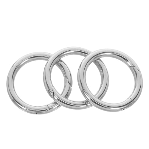 DECORNIJIA 3 Stück Teiliges Runde Edelstahl Schlüsselringe mit Federöffnung Stabile DIY Taschen Schmuckverschlüsse Verbindung für Schlüsselanhänger und Handtaschen Zubehör von DECORNIJIA