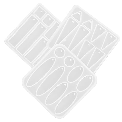 DECORNIJIA 3 Stück Teiliges UV Resin Silikonform für Geometrische Ohranhänger DIY Kristall Epoxidharz Anhänger Gießform Oval Rechteckig Dreieckig für Schmuck Schlüsselanhänger und DECORNIJIA 3 Stück Teiliges UV Resin Silikonform für Geometrische Ohranhänger DIY Kristall Epoxidharz Anhänger Gießform Oval Rechteckig Dreieckig für Schmuck Schlüsselanhänger und von DECORNIJIA