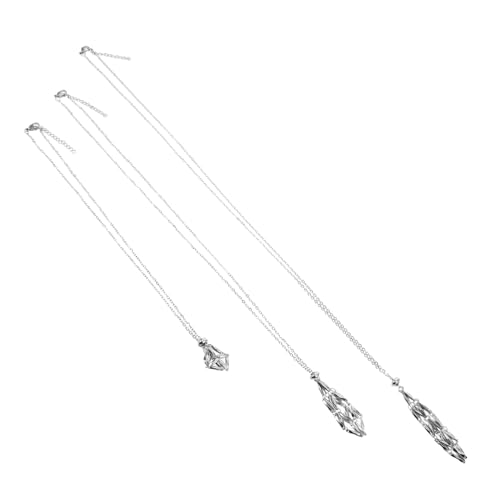 DECORNIJIA 3-teilige Leere Halskette Mit Kristallhalter: Edelstahlkette Und Kristallhalter-anhänger – Verstellbarer Käfigfisch Mit Netz Für Die Diy-schmuckherstellung DECORNIJIA 3-teilige Leere Halskette Mit Kristallhalter: Edelstahlkette Und Kristallhalter-anhänger – Verstellbarer Käfigfisch Mit Netz Für Die Diy-schmuckherstellung von DECORNIJIA