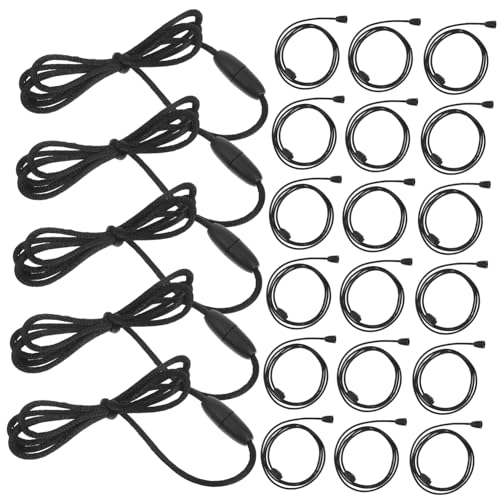 DECORNIJIA 30 Sätze Teiliges Nylon Lanyard mit Abnehmbarem Verschluss Robuste Schnur für Halsketten Armbänder Schmuckherstellung DIY Schwarze Ersatzkettenverlängerung für Kreative von DECORNIJIA