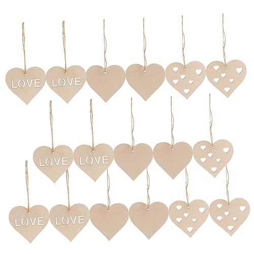 DECORNIJIA 30 Stück Teiliges Holzherzen zum Basteln Naturbelassene Holzrohlinge mit Natürlicher Maserung für DIY Hochzeitsdeko Handbemalte Holzherzen Kleine Deko Holzornamente für Kreative von DECORNIJIA