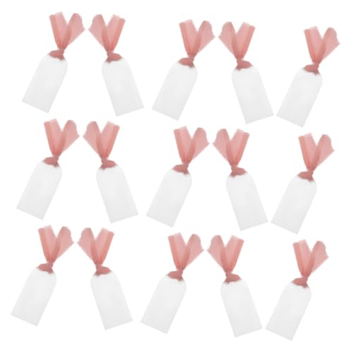 DECORNIJIA 30 Stück Teiliges Transparent Namensschild Transparent Band Blanko Hochzeit Sitzkarten für Tischreservierung Party Bankett Robuste transparente Schilder zum Beschriften und von DECORNIJIA