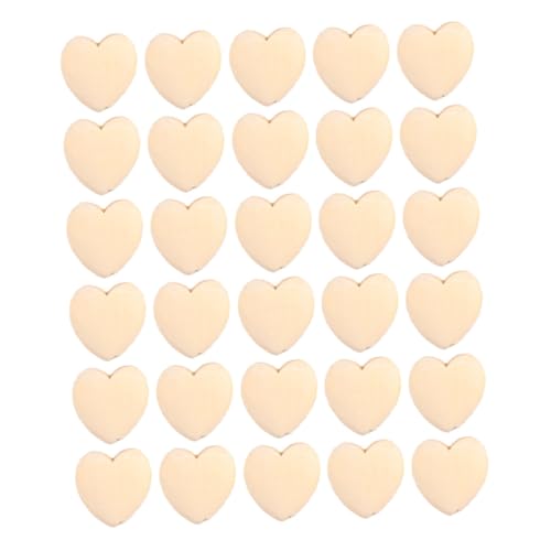 DECORNIJIA 30 Stück Unvollendete Herzform Holzscheiben für DIY Bastelprojekte Hochwertige Holzstücke für Dekoration Hochzeiten und Kreative von DECORNIJIA