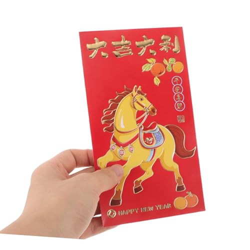 DECORNIJIA 300 Stk. Chinesische Neujahrsumschläge Kreative Rote Umschläge Jahr Des Pferdes Kindgerechte Muster für Neujahrsgeld Fröhliche Hongbao für Frühlingsfest Feierlichkeiten DECORNIJIA 300 Stk. Chinesische Neujahrsumschläge Kreative Rote Umschläge Jahr Des Pferdes Kindgerechte Muster für Neujahrsgeld Fröhliche Hongbao für Frühlingsfest Feierlichkeiten von DECORNIJIA