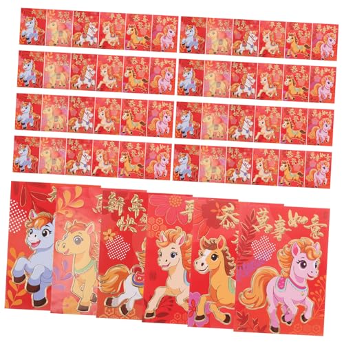 DECORNIJIA 300 Stk. Kreative Rote Umschläge Für Das Jahr Des Pferdes Glückliche Geldtasche Festival Roter Umschlag Chinesisches Neues Jahr Rotes Paket Chinesisches Paket Papier DECORNIJIA 300 Stk. Kreative Rote Umschläge Für Das Jahr Des Pferdes Glückliche Geldtasche Festival Roter Umschlag Chinesisches Neues Jahr Rotes Paket Chinesisches Paket Papier von DECORNIJIA
