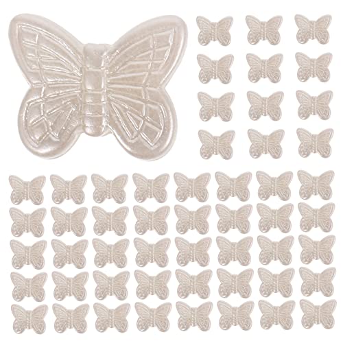 DECORNIJIA 300 Stück Abs Schmetterlingsperlen für DIY Schmuckherstellung Langlebige Imitationsperlen für Armbänder Halsketten Ohrringe Schlüsselanhänger und Bastelprojekte von DECORNIJIA