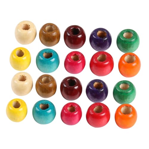 DECORNIJIA 300 Stück Bunte Holzperlen mit Großem Natürliche DIY Schmuckperlen für Armbänder Halsketten und Bastelarbeiten Umweltfreundliche Bastelperlen für Einzigartiges Schmuckzubehör von DECORNIJIA
