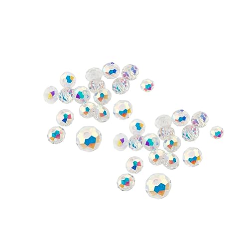 DECORNIJIA 300 Stück Bunte Kristallglasperlen für DIY Schmuckherstellung Platinbeschichtete Beads für Armbänder Ohrringe und Kreative Bastelprojekte von DECORNIJIA