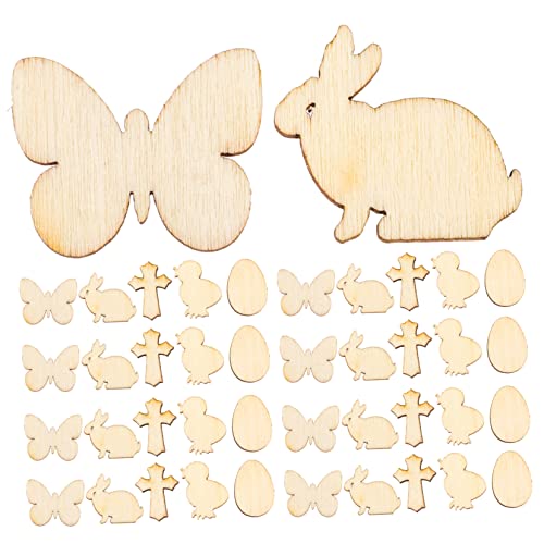 DECORNIJIA 300 Stück Ostern selber machen für Ausschnitte ausgeschnitten osterbasteln basteln zu ostern holzscheibe Holzsterne zum Basteln unvollendeter Holzausschnitt hölzern von DECORNIJIA