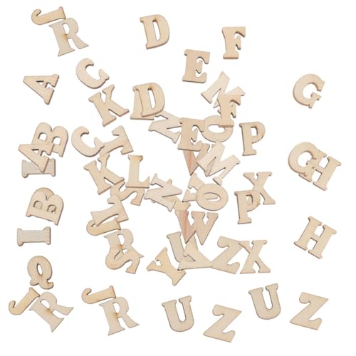 DECORNIJIA 300 Stück Teiliges Holz Alphabet Natürliche Holzbuchstaben für DIY Bastelprojekte Wanddekoration Geschenkverzierung Leicht Glatt Unbedruckt für Herbstdeko und Magnettafeln von DECORNIJIA