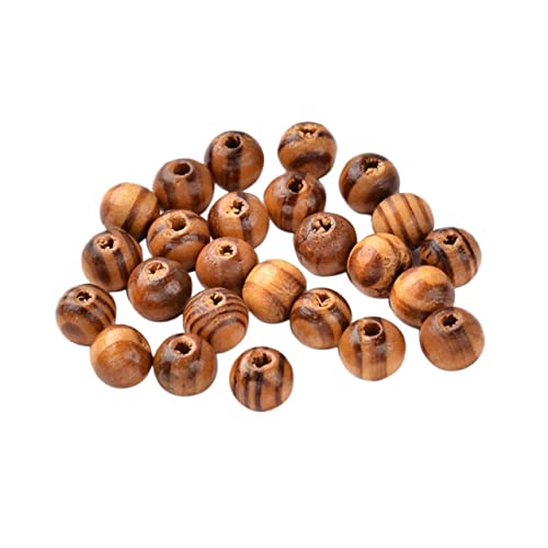 DECORNIJIA 300Stücke DIY Holzperlen Natürliche Gemusterte Holzperlen für Armband und Halskette Kleidung Dekoration Bastelzubehör für Schmuckherstellung und Projekte von DECORNIJIA