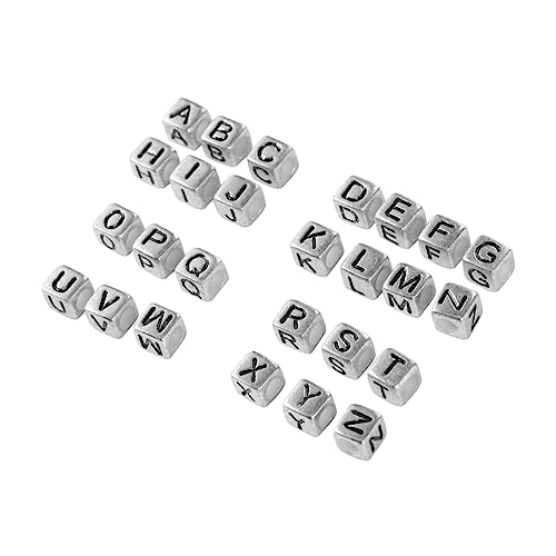 DECORNIJIA 300Stücke DIY Quadratische Buchstabenperlen Acrylperlen für Armbänder und Kreative Bastelprojekte und Langlebig von DECORNIJIA