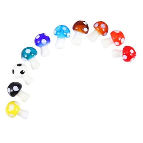 DECORNIJIA 30Stücke DIY Pilzperlen Schmuckperlen für Armbänder und Ohrringe Dekorative Glasabstandshalter und Langlebig für Individuelles Basteln von DECORNIJIA