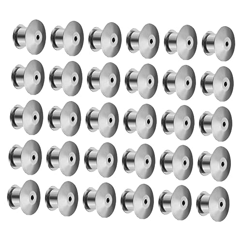 DECORNIJIA 30Stücke Fixierschnalle für Broschen Flache Oberseite Silberne Abzeichen Zubehör für Anstecker Namensschilder und Schmuckherstellung für Verlorene von DECORNIJIA