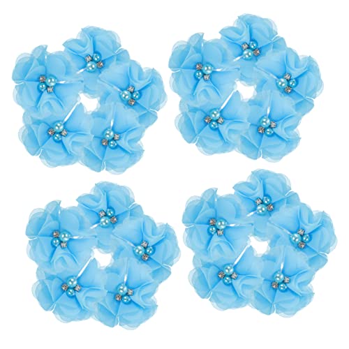 DECORNIJIA 30Stücke Handgefertigte Chiffonblumen mit Strassperlen DIY Dekoration für Kleidung Haarschmuck Brautkleider Bastelbedarf Projekte und Festliche DECORNIJIA 30Stücke Handgefertigte Chiffonblumen mit Strassperlen DIY Dekoration für Kleidung Haarschmuck Brautkleider Bastelbedarf Projekte und Festliche von DECORNIJIA