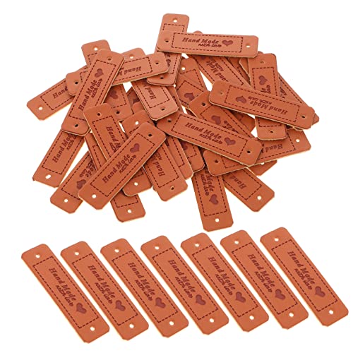 DECORNIJIA 30Stücke Lederetiketten mit Löchern Handgefertigte DIY Tags für Kleidung und Bastelprojekte Vielseitig Einsetzbar für Jeans Taschen und Mehr Schokoladenbraunem Design DECORNIJIA 30Stücke Lederetiketten mit Löchern Handgefertigte DIY Tags für Kleidung und Bastelprojekte Vielseitig Einsetzbar für Jeans Taschen und Mehr Schokoladenbraunem Design von DECORNIJIA