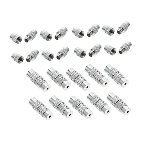 DECORNIJIA 30Stücke Schraubenverschluss Schmuckanschlüsse End Tipps für Armbänder Langlebige Barrel Clasp für DIY Schmuckzubehör für und Armbänder von DECORNIJIA
