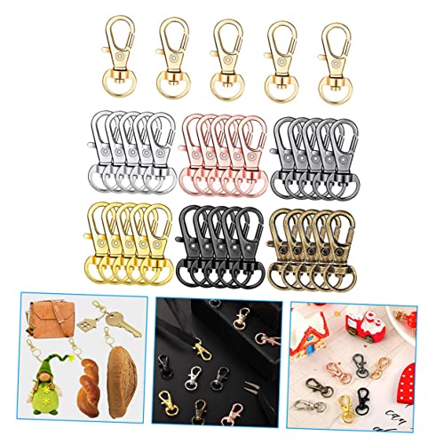 DECORNIJIA 35 Stück Teiliges Drehbare Schlüsselanhänger mit Robusten Federbelasteten Karabinern aus Zinklegierung Schwenkbare Lobster Claw Verschlüsse für Taschen Rucksäcke und von DECORNIJIA