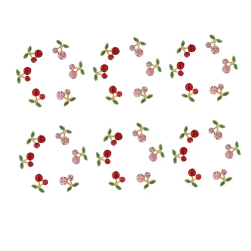 DECORNIJIA 36 Stück Teiliges Kirsch Nagel Schmuck aus Langlebiger Legierung Funkelnde Rote und Pinke Strasssteine Auffällige Nageldekoration für DIY Maniküre und Professionelle Nail Art DECORNIJIA 36 Stück Teiliges Kirsch Nagel Schmuck aus Langlebiger Legierung Funkelnde Rote und Pinke Strasssteine Auffällige Nageldekoration für DIY Maniküre und Professionelle Nail Art von DECORNIJIA