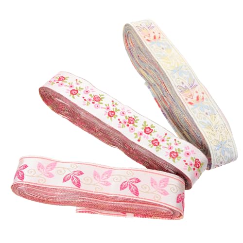 DECORNIJIA 3Rollen Blumenmuster Geschenkbandrolle DIY Nähband für Festdeko Vielseitig Einsetzbar für Haarschleifen Weihnachtsbaum und Mehr DECORNIJIA 3Rollen Blumenmuster Geschenkbandrolle DIY Nähband für Festdeko Vielseitig Einsetzbar für Haarschleifen Weihnachtsbaum und Mehr von DECORNIJIA