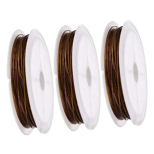 DECORNIJIA 3Rollen Handgefertigter Schmuckdraht Rostfreiem Goldfarbener Basteldraht für Perlen Armbänder Ohrringe DIY Handwerk und Dekoration Langlebig und Tragefest DECORNIJIA 3Rollen Handgefertigter Schmuckdraht Rostfreiem Goldfarbener Basteldraht für Perlen Armbänder Ohrringe DIY Handwerk und Dekoration Langlebig und Tragefest von DECORNIJIA