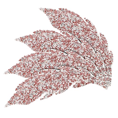 DECORNIJIA 4 Paare Blattflecken Reparaturflicken Für Pufferjacken Kleiderflicken Bausatz Patch Abriebfeste Kleidungsflicken Aufkleber Kleine Hutflecken Flicken Nähen Heißschmelzkleber Rosa von DECORNIJIA
