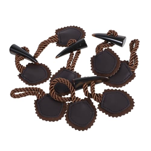 DECORNIJIA 4 Paare Kleidung Knebelknöpfe aus Resin Klassische Tiefbraune Mantelknöpfe mit Benutzerfreundlichem Knebelverschluss Langlebige Strickjacken Wollmantelknöpfe Einfach zu Befestigen von DECORNIJIA