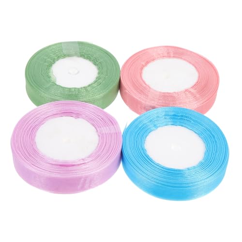 DECORNIJIA 4 Rollen Geschenkband in Blau Grün und Lila Breit Organza Schleifenbänder für Geschenkverpackung DIY Bastelbedarf Dekoration für Kuchenboxen Handgefertigte Schleifen DECORNIJIA 4 Rollen Geschenkband in Blau Grün und Lila Breit Organza Schleifenbänder für Geschenkverpackung DIY Bastelbedarf Dekoration für Kuchenboxen Handgefertigte Schleifen von DECORNIJIA