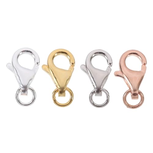 DECORNIJIA 4 Sätze Hummerklauen Verschlüsse in Silber Weißgold Gold Roségold mit Binderingen Vielseitige DIY Schmuckverschlüsse für Armbänder Halsketten Basteln und Reparatur DECORNIJIA 4 Sätze Hummerklauen Verschlüsse in Silber Weißgold Gold Roségold mit Binderingen Vielseitige DIY Schmuckverschlüsse für Armbänder Halsketten Basteln und Reparatur von DECORNIJIA
