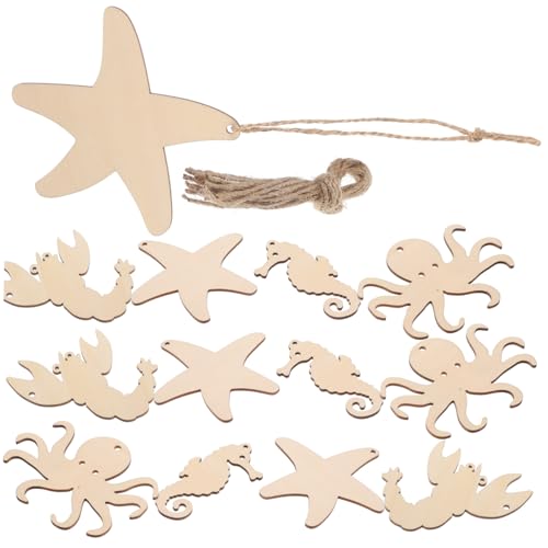 DECORNIJIA 4 Sätze Unbehandelte Holzscheiben Meeres Tier Motive DIY Bastelset pro Inklusive Juteband Ocean Animal Holz Ausschnitte zum Bemalen und Dekorieren für Kreative Handarbeiten DECORNIJIA 4 Sätze Unbehandelte Holzscheiben Meeres Tier Motive DIY Bastelset pro Inklusive Juteband Ocean Animal Holz Ausschnitte zum Bemalen und Dekorieren für Kreative Handarbeiten von DECORNIJIA