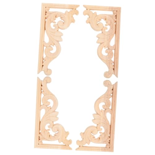 DECORNIJIA 4 Stck Holzornamente Möbel Europäischer Stil Holzapplikationen Eckverzierung für Schrank Tür Langlebige Geschnitzte Holzapplikationen für DIY Möbel Dekoration DECORNIJIA 4 Stck Holzornamente Möbel Europäischer Stil Holzapplikationen Eckverzierung für Schrank Tür Langlebige Geschnitzte Holzapplikationen für DIY Möbel Dekoration von DECORNIJIA