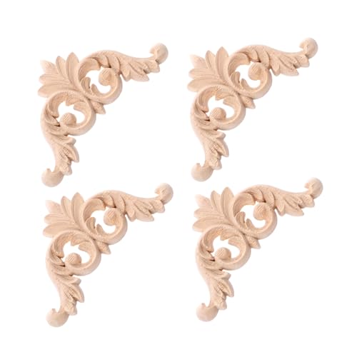 DECORNIJIA 4 Stück Antike Holzornamente Möbelapplikationen Unlackierte Geschnitzte Dekorationen für Schranktüren Vintage Stil Feine Holzverzierungen DIY Heimdeko DECORNIJIA 4 Stück Antike Holzornamente Möbelapplikationen Unlackierte Geschnitzte Dekorationen für Schranktüren Vintage Stil Feine Holzverzierungen DIY Heimdeko von DECORNIJIA