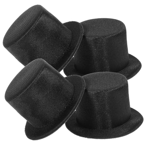 DECORNIJIA 4 Stück Mini Zylinder Hüte Teiliges aus Weichem Leichte Weihnachtsdeko für Puppen Schneemänner und DIY Bastelbedarf Schwarz Vielseitig für Party und Handwerk DECORNIJIA 4 Stück Mini Zylinder Hüte Teiliges aus Weichem Leichte Weihnachtsdeko für Puppen Schneemänner und DIY Bastelbedarf Schwarz Vielseitig für Party und Handwerk von DECORNIJIA