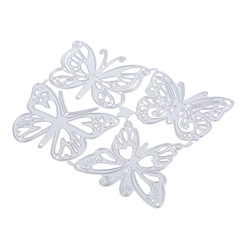 DECORNIJIA 4 Stück Papierhandwerk Herstellung Schmetterlingspapierschneiden Schnitte Scrapbooking Schmetterlinge Stanzformen Stanzform Für Handwerk Diy Schablonenform Kohlenstoffstahl Silver von DECORNIJIA