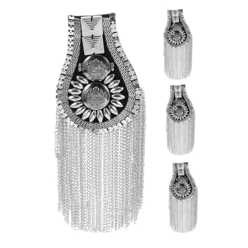 DECORNIJIA 4 Stück Punk Stil Quasten Schulterklappen Teiliges mit Nieten Verzierung Modische Dekorative Epauletten für Kostüme Bühnenoutfits und DIY Jackendekoration Einfache Anbringung DECORNIJIA 4 Stück Punk Stil Quasten Schulterklappen Teiliges mit Nieten Verzierung Modische Dekorative Epauletten für Kostüme Bühnenoutfits und DIY Jackendekoration Einfache Anbringung von DECORNIJIA