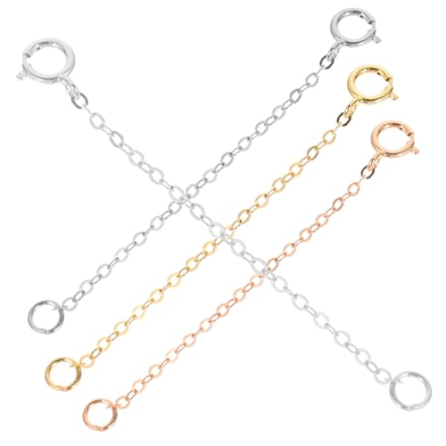 DECORNIJIA 4 Stück Silber Verlängerungsketten Teiliges Schmuck Zubehör Verstellbare DIY Kettenverlängerung für Halskette Armband Stilvolle und Langlebige Schmuck Erweiterungsketten DECORNIJIA 4 Stück Silber Verlängerungsketten Teiliges Schmuck Zubehör Verstellbare DIY Kettenverlängerung für Halskette Armband Stilvolle und Langlebige Schmuck Erweiterungsketten von DECORNIJIA