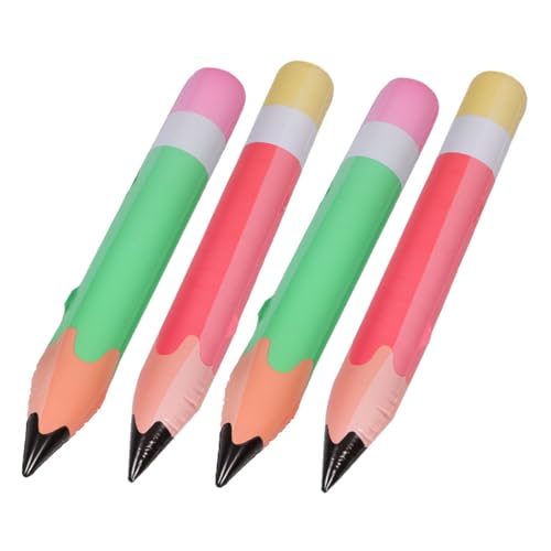 DECORNIJIA 4 Stück Teiliges Aufblasbares PVC Bleistift Große Schulanfang Party Dekoration Langlebige Lebendige Klassenzimmer Bleistift Luftballons Vielseitig für Geburtstagsfeiern und von DECORNIJIA