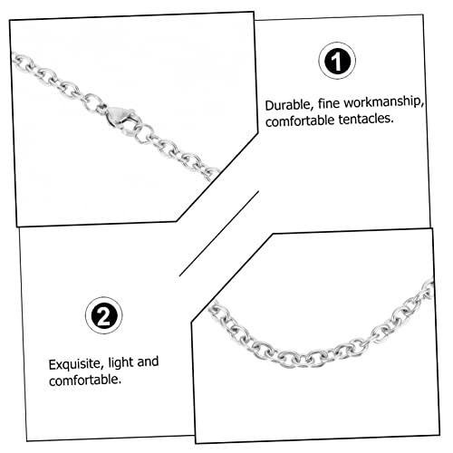 DECORNIJIA 4 Stück Teiliges DIY Schmuckketten aus Titanstahl und Glatte Oberfläche Vielseitig für Schmuckherstellung und Kettenanhänger für Individuellen Schmuckbedarf von DECORNIJIA