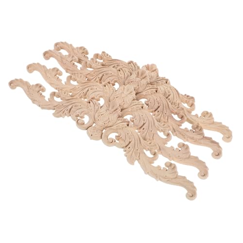 DECORNIJIA 4 Stück Teiliges Holz Geschnitzte Applikationen aus Massivem Holz Dekorative Unbemalte Möbelauflagen Klassische Geschnitzte Blumenmuster für Bettgestell Schrank Tür Wand Einfache DECORNIJIA 4 Stück Teiliges Holz Geschnitzte Applikationen aus Massivem Holz Dekorative Unbemalte Möbelauflagen Klassische Geschnitzte Blumenmuster für Bettgestell Schrank Tür Wand Einfache von DECORNIJIA
