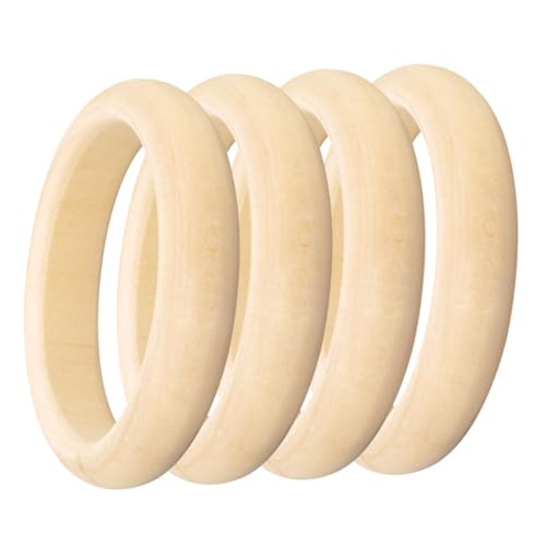 DECORNIJIA 4 Stück Teiliges Holzarmbänder Naturbelassen Glatt Poliert für DIY Schmuckherstellung Bastelset Armband zum Bemalen und Gestalten Holzringe für Handgemachte Armbänder DECORNIJIA 4 Stück Teiliges Holzarmbänder Naturbelassen Glatt Poliert für DIY Schmuckherstellung Bastelset Armband zum Bemalen und Gestalten Holzringe für Handgemachte Armbänder von DECORNIJIA