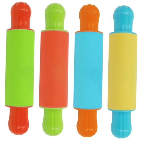 DECORNIJIA 4 Stück Teiliges Knetwerkzeug Bunte Tonroller Glatte Oberfläche Sicher für Kreative DIY Modelliermasse von DECORNIJIA
