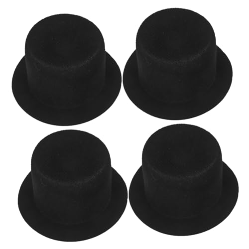 DECORNIJIA 4 Stück Teiliges Mini Kleine Puppenhüte Leichtes DIY Bastelset Vielseitige Miniatur Hüte für Puppen Haustierdekoration und Partybedarf in Schwarz DECORNIJIA 4 Stück Teiliges Mini Kleine Puppenhüte Leichtes DIY Bastelset Vielseitige Miniatur Hüte für Puppen Haustierdekoration und Partybedarf in Schwarz von DECORNIJIA