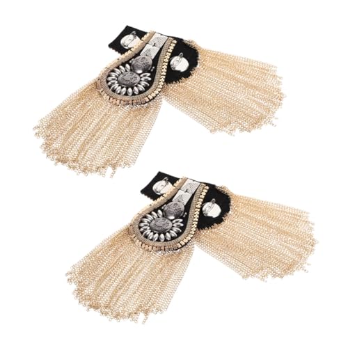 DECORNIJIA 4 Stück Teiliges Punk Schulterepaulettenset mit Quasten und Nieten Dekorative Schulterklappen für Blazer Jacken und Retro Kostüme Einfache Anbringung Auffälliges Design für Damen DECORNIJIA 4 Stück Teiliges Punk Schulterepaulettenset mit Quasten und Nieten Dekorative Schulterklappen für Blazer Jacken und Retro Kostüme Einfache Anbringung Auffälliges Design für Damen von DECORNIJIA