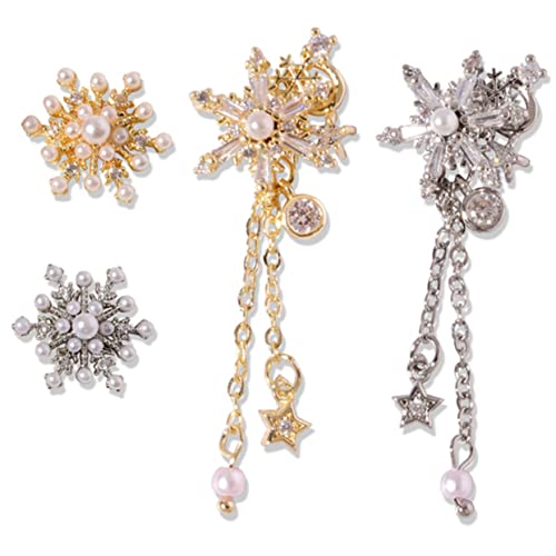 DECORNIJIA 4 Stück Teiliges Schneeflocken Nail Charms Glänzende Nageldekoration aus Langlebiger Einfache Anwendung für DIY Nail Art Festliche Nagelschmuck Accessoires für Kreative DECORNIJIA 4 Stück Teiliges Schneeflocken Nail Charms Glänzende Nageldekoration aus Langlebiger Einfache Anwendung für DIY Nail Art Festliche Nagelschmuck Accessoires für Kreative von DECORNIJIA